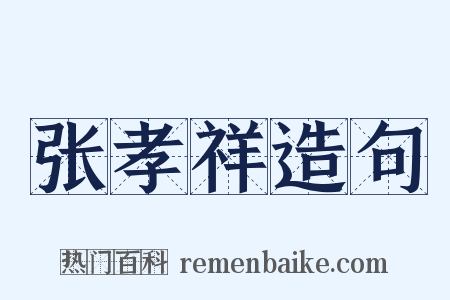 张孝祥造句是什么意思的图片